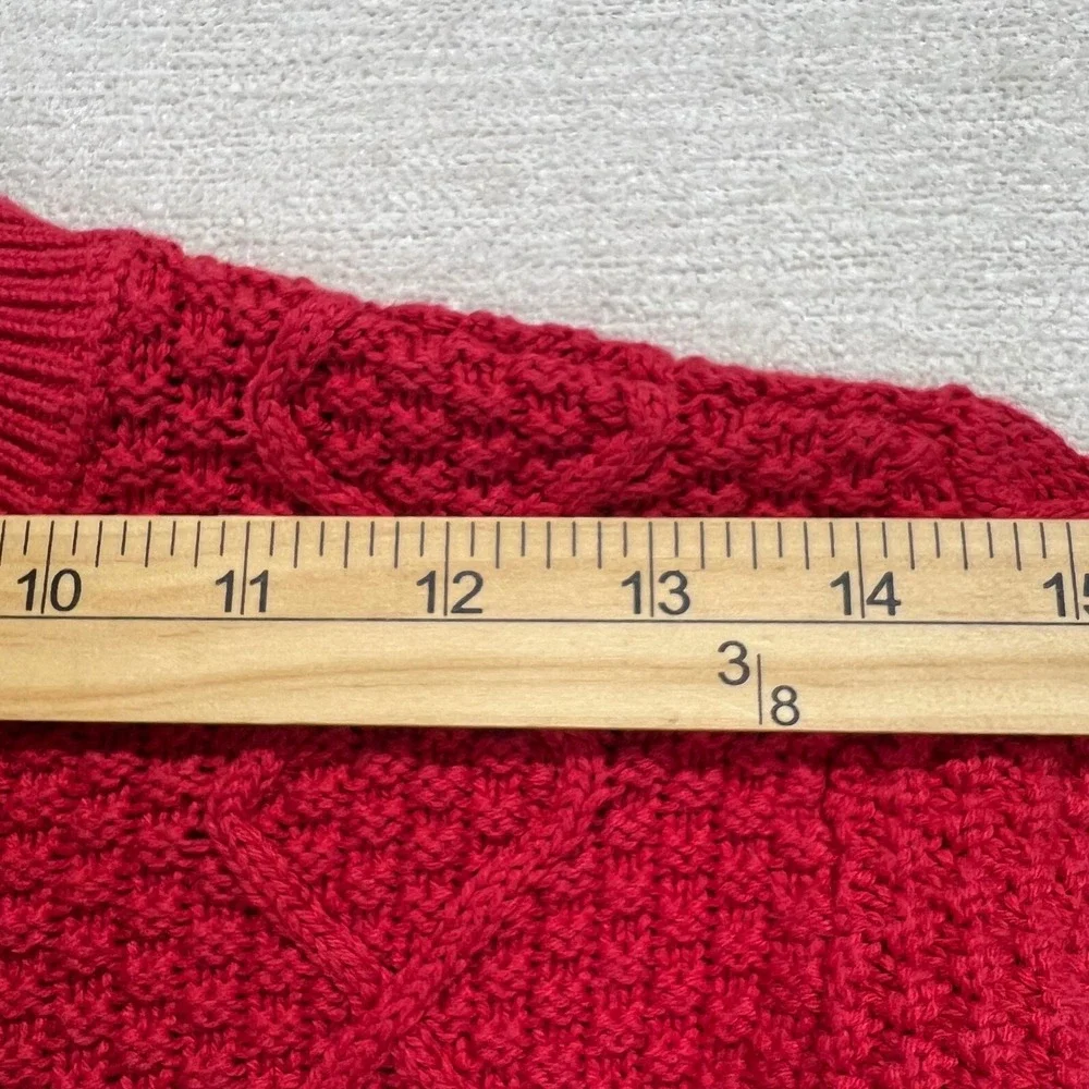 Baby Gap Red Cable Knit Ruffle‎ Sweater 5 Years Toddler Cozy Cotton